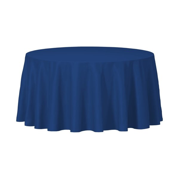 Smarty Had A Party 84 Navy Round Disposable Plastic Tablecloths 96 Tablecloths, 96PK 823270-NV-CASE
